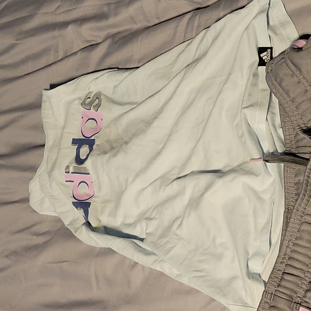 Adidas tank and  pants.